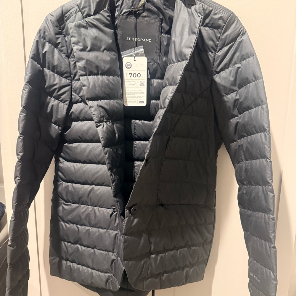 Cole Haan Dark Gray Puffer Blazer Jacket